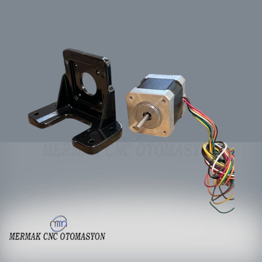 Nema 17 Step Motor Tutucu Braket Alümiyum Monoblok - 4