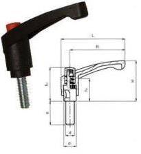 No2 M10x30 Sustalı Kol Plastik Civatalı - Sustalı Kol