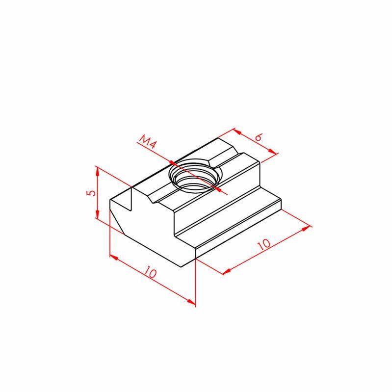 T Kanal Somunu M4 20X20 K6 - 2
