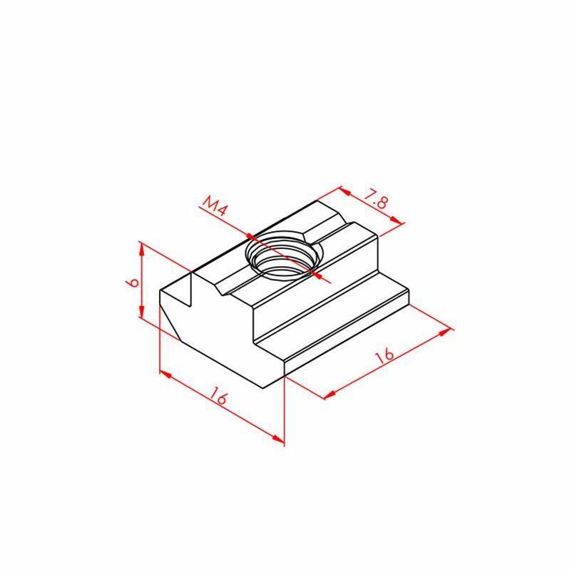 T Kanal Somunu M4 30X30 K8 - 2