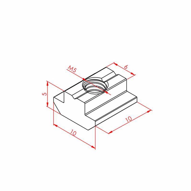 T Kanal Somunu M5 20X20 K6 - 2