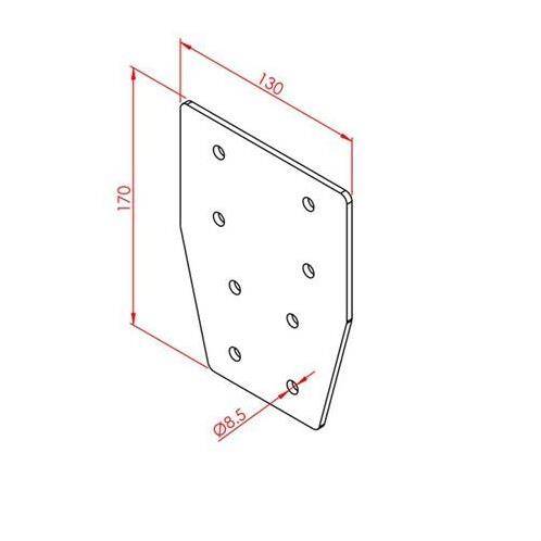 Üç Yönlü Bağlantı Sacı 45X90 K10 Çinko - 2